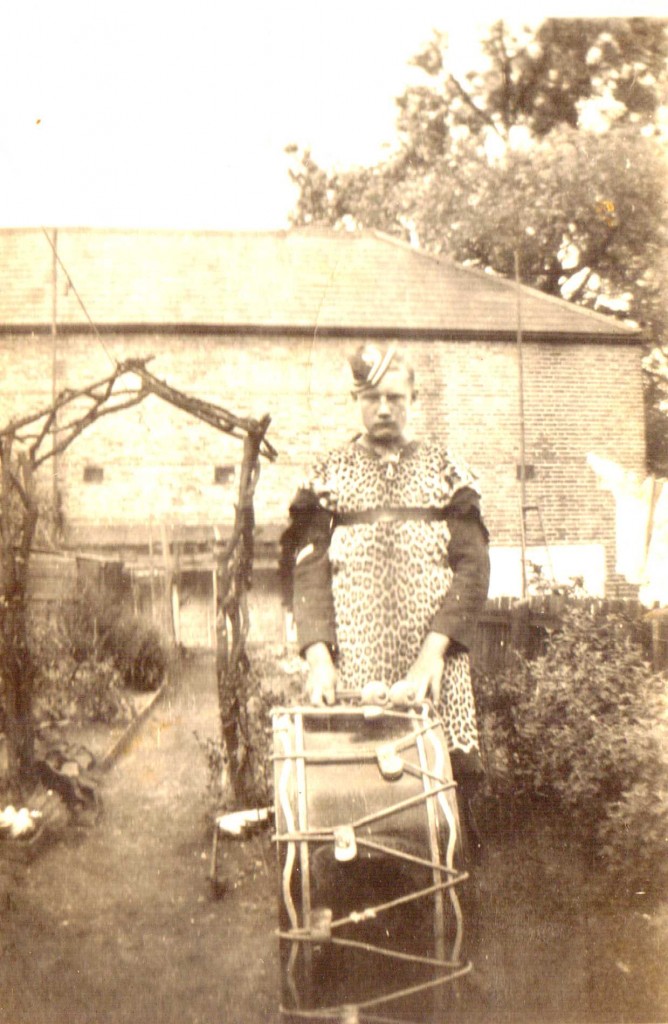 Boys Brigade drummer at 4 Meads Lane