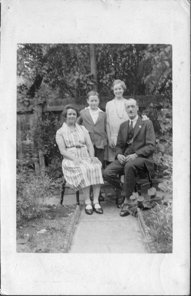 'Garden family group' is subject to some camera shake so not the clearest of pictures, but the man appears to be same as  'Unknown couple 1' above a few years on but the women not so, balance of probability is a granddad, his daughter and her kids?