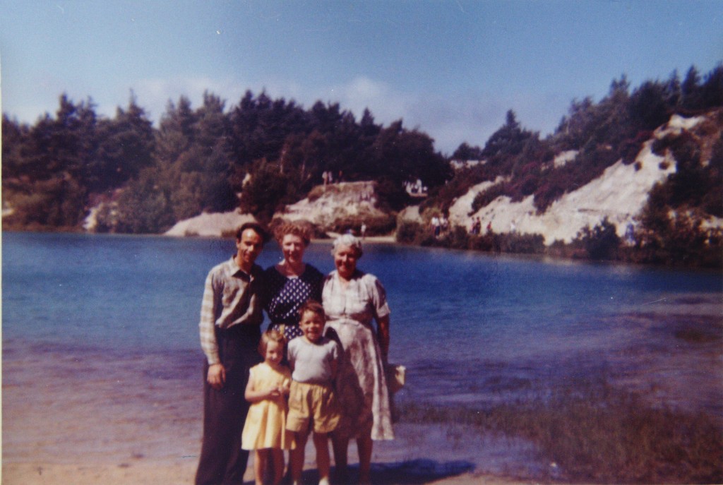 Mum & Dad, Alice, Teresa & me at Blue Poole in Dorset